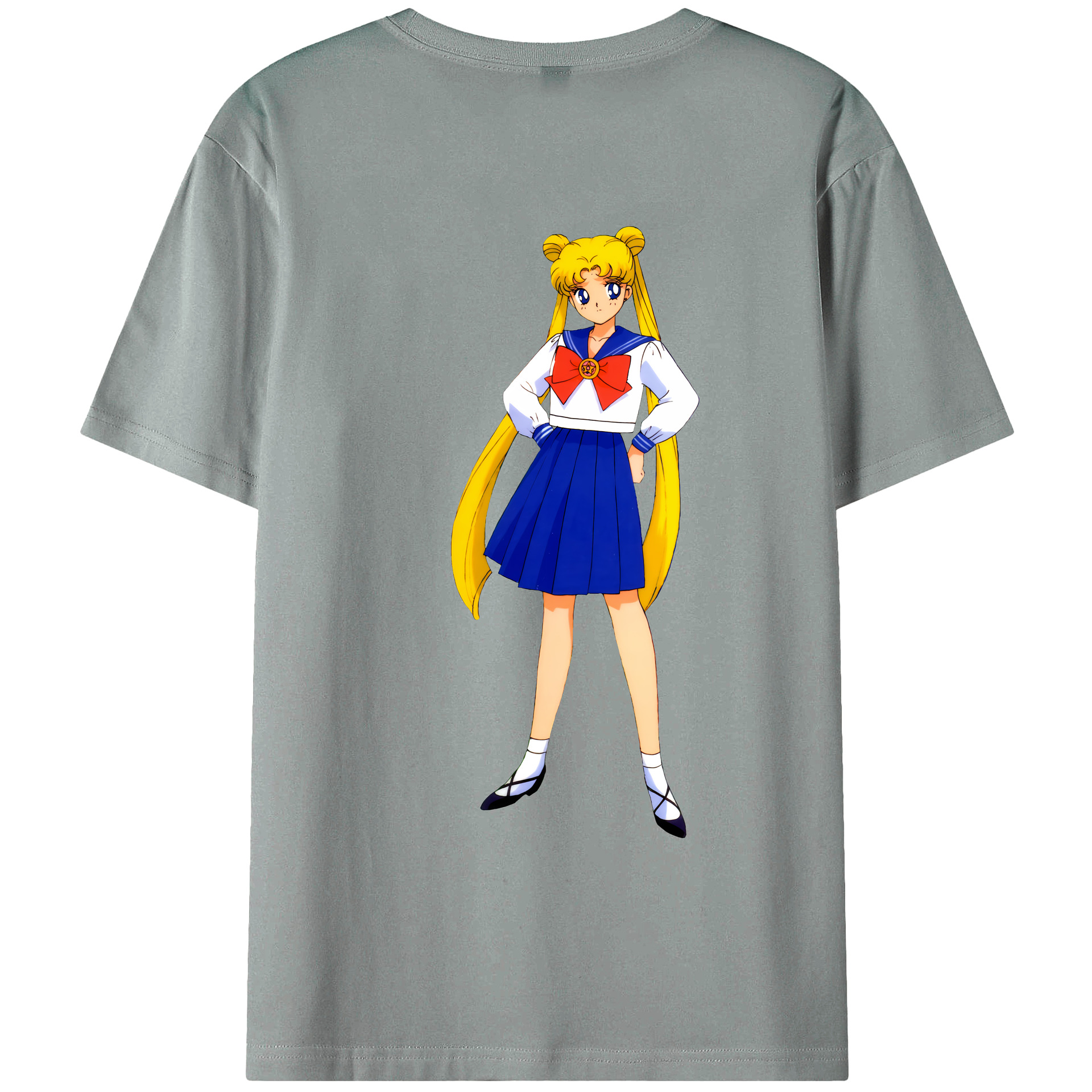 （画像用） 美少女戦士セーラームーン 愛野 美奈子 あいの みなこ Sailor Moon Aino Minako 綿100％ メンズ半袖Tシャツ（バックプリント） 通気性